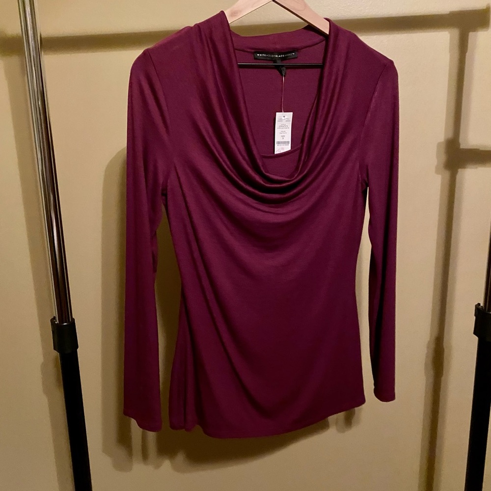 White House Black Market Fuschia Top Size S NWT